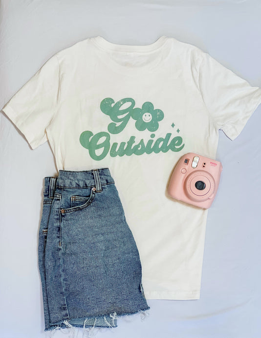 Local Tshirts Custom Retro Daisy Go Outside Tee